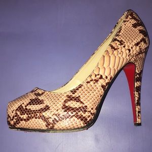 Rare Vintage Snakeskin Christian Louboutin Pumps